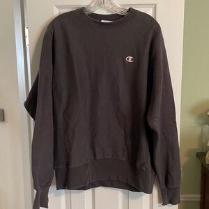 Champion Charcoal Grey Reverse Weave Crewneck Sweatshirt, C-Logo